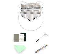 Ficher Kalimba Piano de Pulgar de 17 Teclas, Instrumento de Piano de Dedo AcríLico Transparente