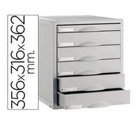 Fichero Cajones De Sobremesa 8206C 356X316X362 Mm 6 Cajones Color Gris