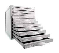 Archivo 2000 8211C Fichero Cajones De Sobremesa 11 Cajones Gris Plástico Reciclado 100% 356x316x362 mm