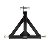 Fichiouy Enganche de remolque de 3 puntos con 2" para tractores - Construcción triangular de hierro con 3 pernos de embrague, uso universal para tractores pequeños y medianos
