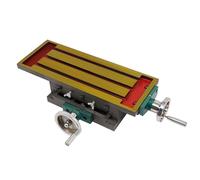 Fichiouy Mesa cruzada de 270 x 125 mm, mesa en cruz XY, mesa de fresado, mesa de coordenadas ajustable manualmente, con ranuras en T, para fresadoras y taladros, taladros, equipos de taller
