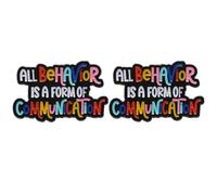 Ficsowy Alfileres esmaltados All Behavior Is a Form of Communication - Broches de solapa de metal para mochila, accesorios, regalo para amigos, mujeres y hombres, Zinc, No es una piedra preciosa