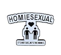 Ficsowy "HOMIESEXUAL IT'S NOT SUS, HE'S THE HO''IE." - Divertido pin esmaltado de la amistad - Pin de orgullo LGBTQ+, pin de solapa humorístico, regalo para mejor amigo gay, regalo de mejor amiga