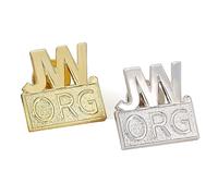 Ficsowy JW.org - Lote de 2 broches de solapa para mochilas, accesorios de bricolaje, regalos JW.org para testigos de Jehová, Zinc, No es una piedra preciosa