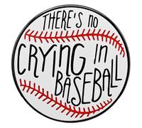 Ficsowy Pin esmaltado de béisbol con cita de la película THERE'S NO CRYING IN BASEBAL, tamaño mediano, zinc, sin piedras preciosas