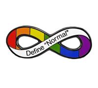 Ficsowy Pin esmaltado de concienciación sobre el autismo, define el orgullo normal del autismo infinito, pin de solapa para gay, lesbiana, bisexual y transgénero, zinc, sin piedras preciosas, zinc