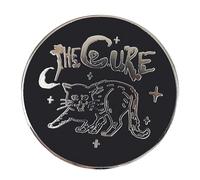 Ficsowy Pin esmaltado retro | Pin misterioso de gato negro | Merch de música alternativa de los años 80 | regalo para entusiastas de la música, mochila, sombrero, ropa