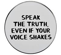 Ficsowy Speak The Truth - Pin esmaltado con cita inspiradora para chaqueta, mochila o sombrero