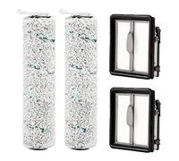 Fictezlove Accesorios para Bissell CrossWave X7 Pet Pro 2955N, 3479N Multi-Surface All in One Wet-Dry Vacuum Cleaner, 2 pcs Replacement Filter and 2 pcs Multi-Surface Brush Roll (Blanco)