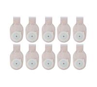 Fictory 10 bolsas de colostomía de una pieza con hebilla de bloqueo, bolsa desodorizante para ostomía, desechable para el cuidado del estoma, diseño a prueba de fugas