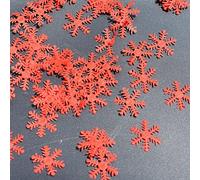 Fictory 300 piezas de confeti de boda de copo de nieve, tela no tejida para decoración de fiestas, decoración de celebración en forma de corazón rojo