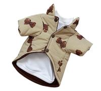 Fictory Abrigo de invierno para perro, chaqueta cálida con sombrero extraíble, se adapta a razas pequeñas, fácil de lavar