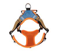 Fictory Arnés de malla transpirable para perro, chaleco reflectante ajustable para seguridad nocturna con mango de control para caninos