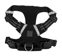 Fictory Arnés para perro, chaleco de nailon impermeable con mango de fácil control, correa ajustable para perros grandes, reflectante para caminar por la noche, cinturón ligero para todo tipo de clima