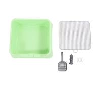 Fictory Bandeja para orinal para perros con rejilla de acero inoxidable fácil de limpiar para perros pequeños y medianos, color verde claro