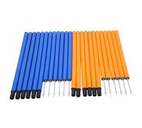 Fictory Bastones de salto de agilidad para perros, barras de barrera de altura ajustable para entrenamiento de mascotas al aire libre, juego ligero de 24 piezas, color azul y naranja