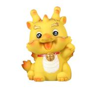 Fictory Cabeza Bobblehead de dragón chino con campana, linda mascota de la suerte para tablero de coche, escritorio y decoración del hogar