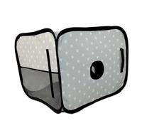 Fictory Caja secadora para perros, plegable, manos libres, tienda de aseo para gatos y perros, grande, color gris