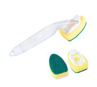 Fictory Cepillo de esponja dispensadora de jabón, limpiador multifuncional con control de jabón, lavavajillas sin esfuerzo, herramienta de limpieza sin desorden