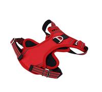 Fictory Chaleco canino reflectante de malla Oxford, transpirable, talla M para mascotas medianas y grandes. Arnés deportivo ajustable con asa para seguridad nocturna, comodidad antitirones durante