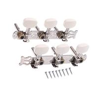 Fictory Clavijas de afinación de guitarra clásica, acero preciso y plástico, cabezas blancas de goma suave, fácil instalación, valor inmejorable