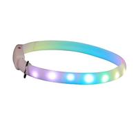 Fictory Collar de perro LED recargable por USB de alta visibilidad, collar de seguridad brillante para perros grandes, ajustable e impermeable con luz colorida