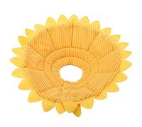 Fictory Collar de recuperación para mascotas, cono ajustable de algodón suave para perros y gatos pequeños, collar protector para la curación de heridas, 22-24 cm, color amarillo dorado