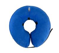 Fictory Collar inflable de recuperación para mascotas, cono protector suave para perros y gatos después de la cirugía, collar isabelino ajustable, cuello de 12-20 cm, color azul