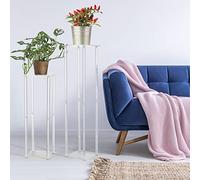 Fictory Columna de soporte de acrílico transparente de 20 x 20 x 80 cm, decoración geométrica moderna para pasillo de boda, jarrón alto para eventos, fiestas y decoración del hogar