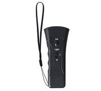 Fictory Disuasorio de mano para ladridos de perros, potente dispositivo ultrasónico de doble cabeza anti ladridos con linterna LED, ayuda para el entrenamiento del comportamiento humano, color negro