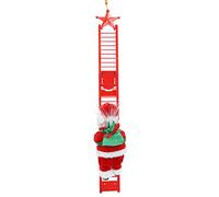 Fictory Escalera eléctrica de Papá Noel animada con música para decoración de árbol del hogar