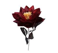 Fictory Flor de loto artificial, tela de seda de 38 cm, flores artificiales para centros de mesa de boda, decoración del hogar y arreglos florales en negro, rojo, blanco y rosa