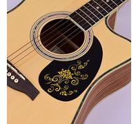 Fictory Golpeador de guitarra autoadhesivo, protección antiarañazos para acústica de 40/41 pulgadas, elegante diseño de flores, PVC duradero, fácil de instalar, paquete de 2