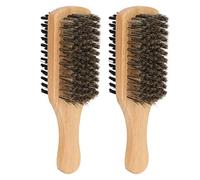 Fictory Juego de 2 cepillos para barba, doble cara para eliminación de nudos, cerdas suaves y duras, uso doméstico y de salón, domina las barbas rebeldes sin esfuerzo