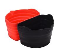 Fictory Juego de 2 separadores de silicona para olla de cocción lenta, rojo y negro, compatible con ollas de cocción lenta de 6QT-8QT, resistente al calor de -40 °C a 230 °C, mejora la versatilidad de