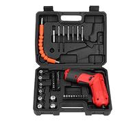 Fictory Juego de 47 mini destornilladores eléctricos, taladro inalámbrico para reparaciones fáciles, kit de herramientas portátil con caja de plástico, versátil y conveniente para el hogar y proyectos