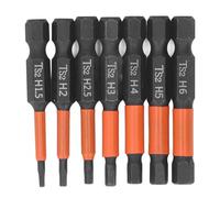 Fictory Juego de 7 brocas magnéticas para destornillador, brocas de impacto con vástago hexagonal H1.5-H6, métricas, esenciales para reparaciones de precisión, herramientas de calidad asequible