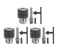 Fictory Juego de portabrocas con llave Fictory de 1/5.1 cm-20UNF, 3 juegos, adaptador de portabrocas de 1,5-1 m 1/5.1 cm-20UNF, accesorios de herramientas eléctricas