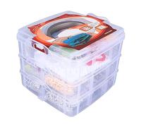 Fictory Kit de fabricación de pulseras 3352 cuentas, estilos surtidos, colores ricos, empaquetado en caja, divertidos suministros de joyería para familiares, niños, principiantes