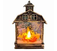 Fictory Luz nocturna LED de reno vintage, linterna de Navidad portátil que funciona con pilas, adorno de mesa y decoración colgante de árbol para decoración del hogar de vacaciones