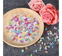 Fictory Mezcla de confeti de lentejuelas coloridas de 60 g para arte de uñas y decoración de fiestas, incluye pequeñas coronas, conchas, letras, números, caras sonrientes, ideal para bodas y