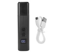 Fictory Molinillo de uñas para perros con luz LED y bajo nivel de ruido para perros y gatos, recargable por USB, color negro