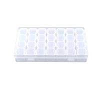 Fictory Pastillero de plástico Transparente 28 Ranuras Tableta Ajustable Medicina Pastilla de Almacenamiento de Joyas Organizador Contenedor de Caja