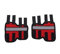 Fictory Pernera para perro con barra de apoyo y correa reflectante para lesiones de pierna delantera y artritis del perro, 1 par, talla S (color rojo)