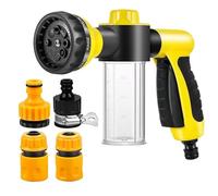 Fictory Pistola rociadora de manguera de ducha para perros, 8 patrones de alta presión con dispensador de jabón para baño de mascotas, lavado de coche y jardín, kit de boquilla de chorro de agua