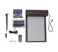 Fictory Puerta de gallinero alimentada por energía solar, seguridad automática, resistente a depredadores, fácil instalación