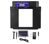 Fictory Puerta de gallinero automática solar, control remoto, protección contra depredadores, fácil de instalar