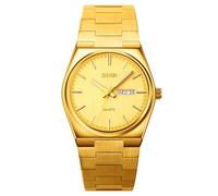 Fictory Reloj de cuarzo para hombre, cronometraje de precisión, resistencia al agua hasta 30 m, marcadores de metal 3D, pulsera de acero inoxidable duradera, vidrio resistente a los arañazos, lujo