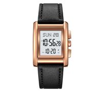 Fictory Reloj digital resistente al agua, conquista zonas horarias con doble pantalla y visión nocturna luminosa, alarma, temporizador de cuenta regresiva y cronómetro para estilos de vida activos,
