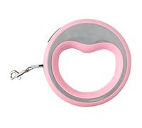 Fictory Ret - Correa retráctil para mascotas, ABS, ergonómica, automática, 2,5 m, color rosa, cuerda de entrenamiento para caminar canino con gancho de metal de bloqueo de seguridad
